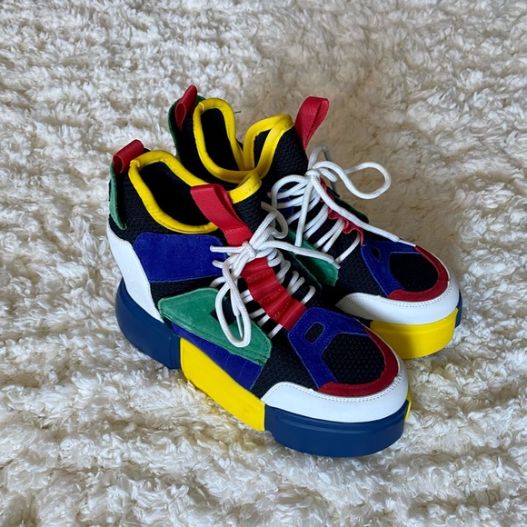 ‼️ANTHONY WANG CRANBERRY-01 MULTICOLORED PLATFORM SNEAKERS‼️ SIZE 6.5 WOMENS ‼️ - Picture 4 of 6